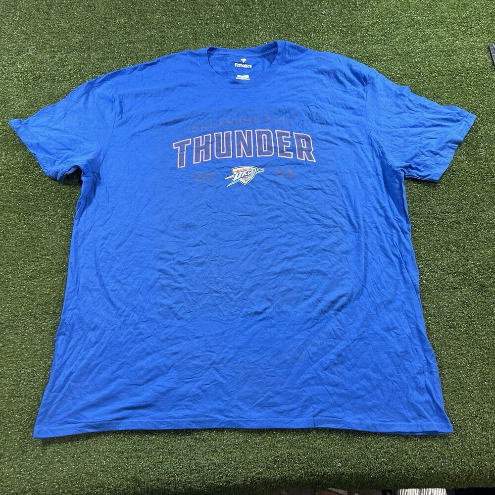 Oklahoma City Thunder Fanatics Men's 3XL Blue T-Shirt NWOT NBA